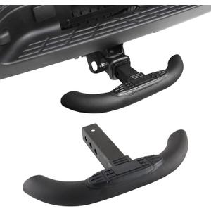 WeiSen Towing Hitch Step for 2" Receivers Rear Bumper Guard Protector Step Black Heavy Duty Steel Fit Chevy (Fit Chevrolet), Fit Ford, Fit Toyota, Fit GMC, Fit Dodge RAM, Fit Jeep