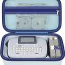 Case Compatible with Brother for P-Touch PTM95/ PT90/ PT45M Handy Label Maker, Storage Holder Carrying Organizer Bag for Label Tapes, AC adapter, Charging Cables, Batteries, Accessories (Box Only)
