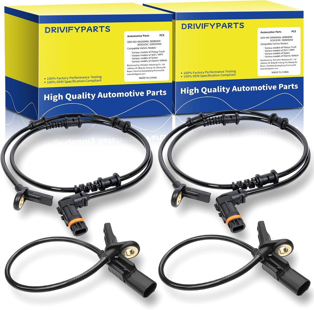 ABS Wheel Speed Sensor Front Rear Left Right Fit for 2006-2012 Mercedes-Benz Models: GL320 GL550 ML320 ML350 ML450 ML500 ML550 ML63 AMG R320 R350 R500, 4pcs