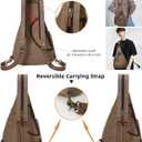KL928 Canvas Sling Bag - Small Crossbody Backpack Shoulder Casual Daypack Rucksack for Men Women(Large Version,Brown)