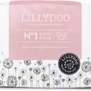 LILLYDOO  Hypoallergenic Baby Diapers, Size 1 (25 kg), 24 pieces, Ultra Soft and Absorbent, Fragrance Free and Lotion for Sensitive Skin, Dermatologically Tested