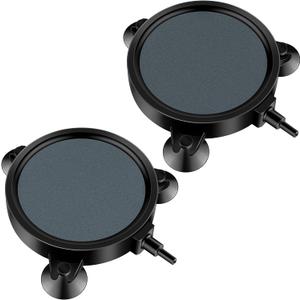 Pawfly Aquarium 4 Inch Air Stone Disc Bubble Diffuser Release Tool for Air Pumps Buckets Fish Tanks Ponds DWC Reservoirs and Circulation System - 2 Pack