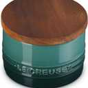 Le Creuset Signature Small Salt Cellar and Storage Canister with Wood Lid, 7 oz., Artichaut
