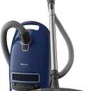 Miele Complete C3 Marin Bagged Canister Vacuum Cleaner with Electrobrush Floorhead, Suitable for Carpets and Hard Floors, in Marine Blue