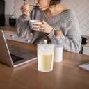 DOITOOL 50Pcs 300Ml Reusable Suction Nozzle Seal Packaging Bags Clear Plastic Drink Pouches for Soy Milk Juice Liquid Storage Portable Leakproof