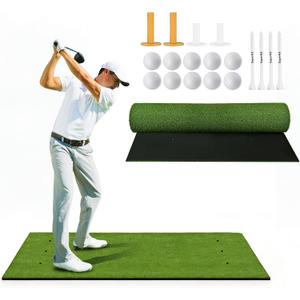 Golf Hitting Mat 5x3ft, Golf Practice Mat for Indoor & Outdoor, 21mm Thick Heavy-Duty Golf Mats with Durable Turf, Golf Training Mat, Swing & Chipping, Golf Accessories for Men, Women, Dad