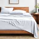 Bare Home Queen Sheet Set - Luxury 1800 Ultra-Soft Stonewashed Microfiber - Brushed - Deep Pockets - Easy Fit - Breathable Bedding - Sheet Sets & Pillowcases (Queen, White)