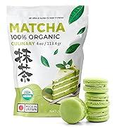 NaturaleBio Matcha Powder, 16oz - Harvested in Japan - USDA Organic Matcha Green Tea Powder - Vegan & Vegetarian Friendly, Best By 08/2023