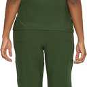 floralhue Scrubs for Women, V-Neck Scrubs Top & Cargo Pants with 12 Pockets, Yoga Waistband, 4 Way Stretch (M)