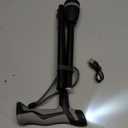 Walking Cane with LED Light, Folding Canes for Men & Women with Shock Absorption - Adjustable, Lightweight Collapsible Walking Sticks with Comfort Grip Handle, Heavy Duty All Terrain Tip (Black-1)