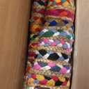 6' Round Handwoven Jute Chindi Area Rug - Boho Rugs for Living Room - Hand Braided Multicolor Round Rugs 6ft Colorful for Farmhouse, Bedroom, Dining Room, Classroom, Hallway, Kitchen