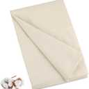 PEASUG 100% Cotton Muslin Fabric, 63 Inch X 5 Yards Unbleached Muslin Fabric By The Yard, Medium Weight Draping Fabrics Suitable for Sewing Embroidery, Garments, Crafts Material-Natural