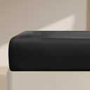 FreshCulture Twin Fitted Sheet Only  Premium Hotel-Quality Fitted Sheet for Twin Bed  Ultra Soft & Breathable Brushed Microfiber  Elegant Black Box Packaging (Black)