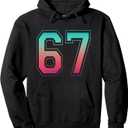 67 Meme Funny Six Seven Gen Alpha Trending 6 7 Pullover Hoodie L