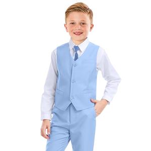 Boys’ Formal Suit 5 Piece Set, Toddler Tuxedos for Wedding, Suits for Teens Boy Dress School Clothes, Size: 4
