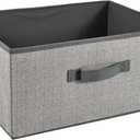 DAYARD Fabric Bins [1-Pack], Foldable Cube Baskets Storage Boxes for Shelves, Closet, Bookshelf, Nursery Organizer Containers (grey, medium)