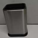 RedCall Stainless Steel Kitchen Utensil Holder for Countertop, Spoon Spatula Organizer,Modern Rectangular Large Cooking Utensil Caddy Counter,Utensil Crock Silver