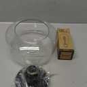 Industrial Semi Flush Mount Ceiling Light, 800 Lumen LED Bulb Included, Clear Glass Shade Ceiling Light Fixture, Farmhouse Light Fixture for Hallway Corridor Kitchen Bathroom Bedroom Passway (Clear Glass (Includes $12 bulb, 2700K, 800LM))