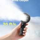 Aecooly Mighty Portable Fan, Powerful Handheld Fan, USB Rechargeable [10H Max Cooling Time], Mini Personal Battery Powered, Pocket for Travel, Summer, Gifts for Women, Girls -Black