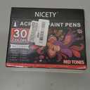 30 Colors Red Tones Acrylic Paint Pens, Pro Color Series Markers Set with 0.7mm Extra Fine Tip for Wood, Canvas, Stone, Glass, and Ceramic- DIY Art Supplies for Kids, Adults & Artists (Red)