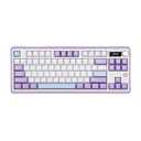 MechLands Ajazz AK870 87 Keys Gasket-Mounted Wireless Gaming Keyboard with Hot Swap Screen & Knob, BT5.0/ 2.4GHz/ USB-C Mechanical Keyboard, with 5-Layer Padding for Win/ Mac (Purple, Hyacinth Switch)