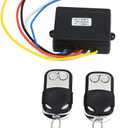 KIMISS Wireless Winch Remote Control Kit, 12V 24V Universal Winch Wireless Remote Control Switch Receiver Kit for Truck ATV SUV