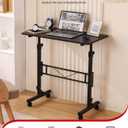 Standing Desk Adjustable Height, Mobile Stand Up Desks with Wheels Small Computer Desk Rolling Desk, Portable Laptop Desk Black Standing Table Sit Stand Home Office Desks 16"x31.5" Height 27"-43.5", 31.5" X 15.7" X 28"