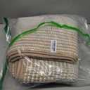 BSICPRO Bathroom Rugs Sets 3 Piece, Toilet Rugs U-Shaped Contour Bath Mat Set, Large Striped Non Slip Absorbent Chenille Shower Mat, Beige (22"x59"+ 20"x32"+U Shape 20"x24")