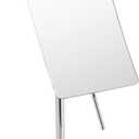 Table Standing Rectangular Vanity Makeup Mirror with 3X Magnification, High Adjustable, Made of 304 Stainless Steel, for Hotel Bathroom Polished Chrome