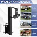 Heavy-Duty Folding RV Spare Tire Bracket,Heavy Duty Folding Trailer Spare Tire Mount Fits 15" & 16" Wheels, Spare Carrier for 4" Square Bumpers,Durable Trailer Accessories