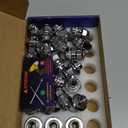 M12x1.25 Lug Nuts with Mag Flat Seat 24 pcs 13/16" 21mm Hex 1.46x1.18 Chrome Compatible with Frontier NP300 Titan (Non XD)