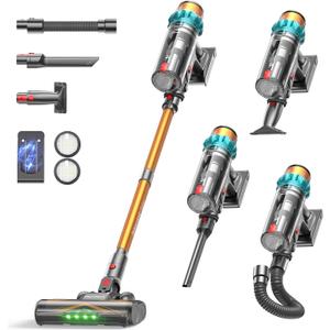 ElecKeys Cordless Vacuum Cleaners for Home, 650W 55KPa Powerful Suction, 70 Mins Runtime, Self-Standing Stick Vacuum with Touch Screen, Anti-Tangle for Pet Hair, Carpet, Hardwood Floors, Car | Lightweight Vacuum with 70 Mins, Self-Standing, Anti-Tangle, Perfect for Daily Cleaning, Pet Hair, Hardwood Floors & Carpet