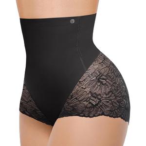 SHAPELLX Shapewear Tummy Control Panties for Women Underwear High Waisted Faja Body Shaper Stomach shapewear, Black, Medium