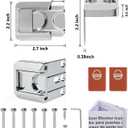 Home Security Door Lock with 8 Screws, Safety Childproof Door Reinforcement Lock Latch (1-Pack), Upgrade Night Lock to Defend Your Home (Silver)