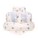 Inflatable Baby Chair, Inflatable Baby Seat for Babies 3 Months and Up, Summer Blow Up Chair with Built in Air Pump, Bumbo Seat for Learning to Sit, Palying, Camping, Whale (Blue)