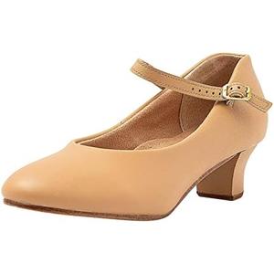 ARCLIBER Character Shoes for Women Ankle Strap 1.55" Dance Heels for Ballroom Salsa Tango Size 7.5