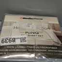 Mueller Ultratemp King Size Sheets Set, Super Soft 1800, 6 Piece, Deep Pocket up to 16" Bed Sheets, Transfers Heat, Breathes Better, Hypoallergenic, Wrinkle, Light Grey