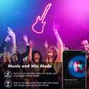 32.8FT RGB Rope Lights,Flexible Led Neon Light Control with App/Remote,Multiple Modes,IP65 Outdoor Waterproof,Music Sync Strip for Bedroom