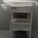 Deco 79 Wood Side End Accent Table 2 Drawers and 1 Shelf End Table, Side Table 16" x 12" x 29", White