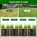 Lawn Core Aerator Tool Coring Grass Aerator Lawn Tool 4 Hollow Tines for Efficient Aeration Heavy Duty Steel Manual Plug Aerator for Lawn Care/Yard Soil Loosening/Grass Maintenance(Silvery)