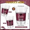 Honeydak 50 Pcs Graduation Cups 12 oz Class of 2026 Plastic Cups Maroon and Black Graduation Party Disposable Drinking Glasses for Congrats Grad School Classroom Party Favors Supplies Decoration