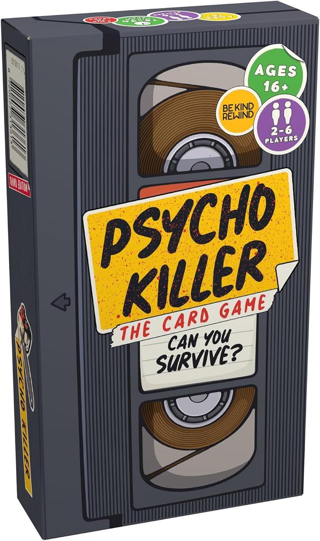 Psycho Killer: Third Edition - The Card Game, Can You Survive? Fast-Paced Party Game, Ages 16+, 2-6 Players