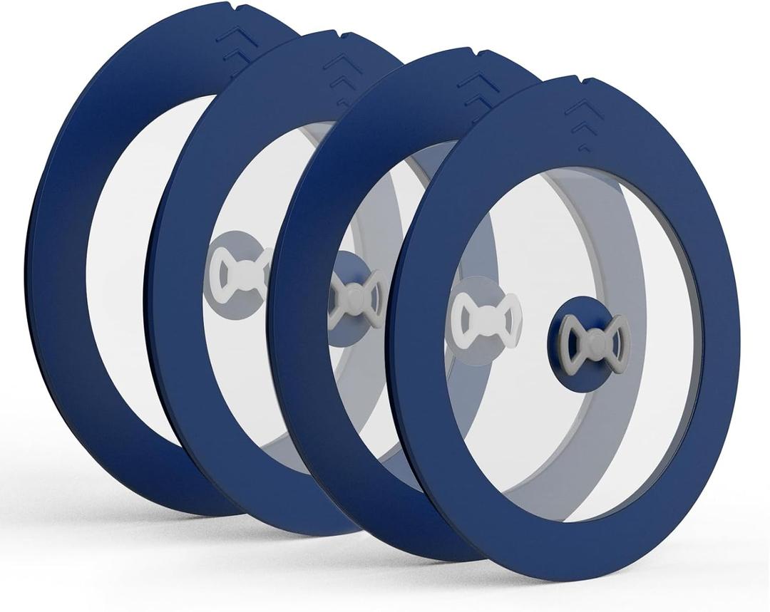 4 Pack Replacement Lids for Pyrex 7201-PC 4 Cup Glass Containers Mixing Bowl Silicone Storage Cover Leakproof Navy