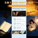 Black Smart Led Reading Light, Book Light Treasure Box, Rechargeable Clear LED Flat Reading Light with 3 Colors & Timer, Doodleable Study Lamp, The Quiet Reader's Dream Lights