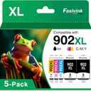 Compatible 902XL Ink Cartridges Combo Pack Replacement for HP 902XL 902 XL Ink Work with HP Officejet Pro 6978 6968 6970 6962 6958 6975 Printer (5 Pack (902XL-5 2Black Cyan Yellow Magenta)