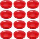 10 Hour Red Burgundy Floating Candles Large 3 Inch Unscented Dripless Pool Water Wax Candles for Vases, Centerpieces at Wedding, Party, Holiday, Set of 12