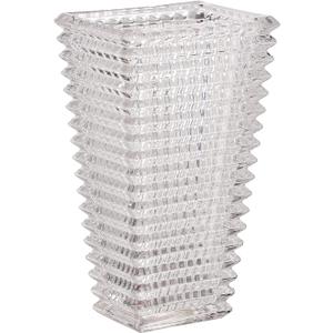 MCMCNCUIU Crystal Glass Vase, Large Crystal Vases for Flowers, Large Flower Vase, Clear Modern Vases for Living Room, Bedroom, Kitchen, Dining Table, Mantle, Wedding, 11 Inches