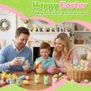 2 x Easter Basket Stuffers - 24Pack Easter Bunny Toys with Realistic Bunny Design for Easter Egg Fillers, Party Decorations & Kids Gifts