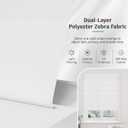 MYshade Cordless Zebra Blinds for Windows with Free-StopDual Layer Shades for Day & Night Privacy and Light Filtering, Perfect for Home & Bedroom, Easy to Install(White,46" W x 64" H)