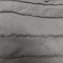 JELLYMONI 2 Pack Dark Grey Pillowcases King Size, Soft Microfiber Striped Tufted Pillow Covers with Envelope Closure (Pillows are not Included)